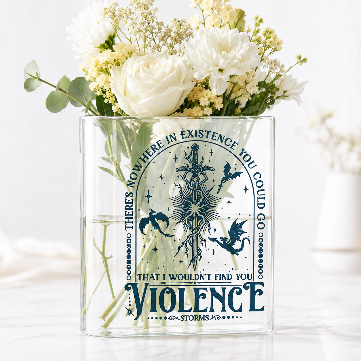 Xaden Riorson Acrylic Book Vase Book Lover Gift