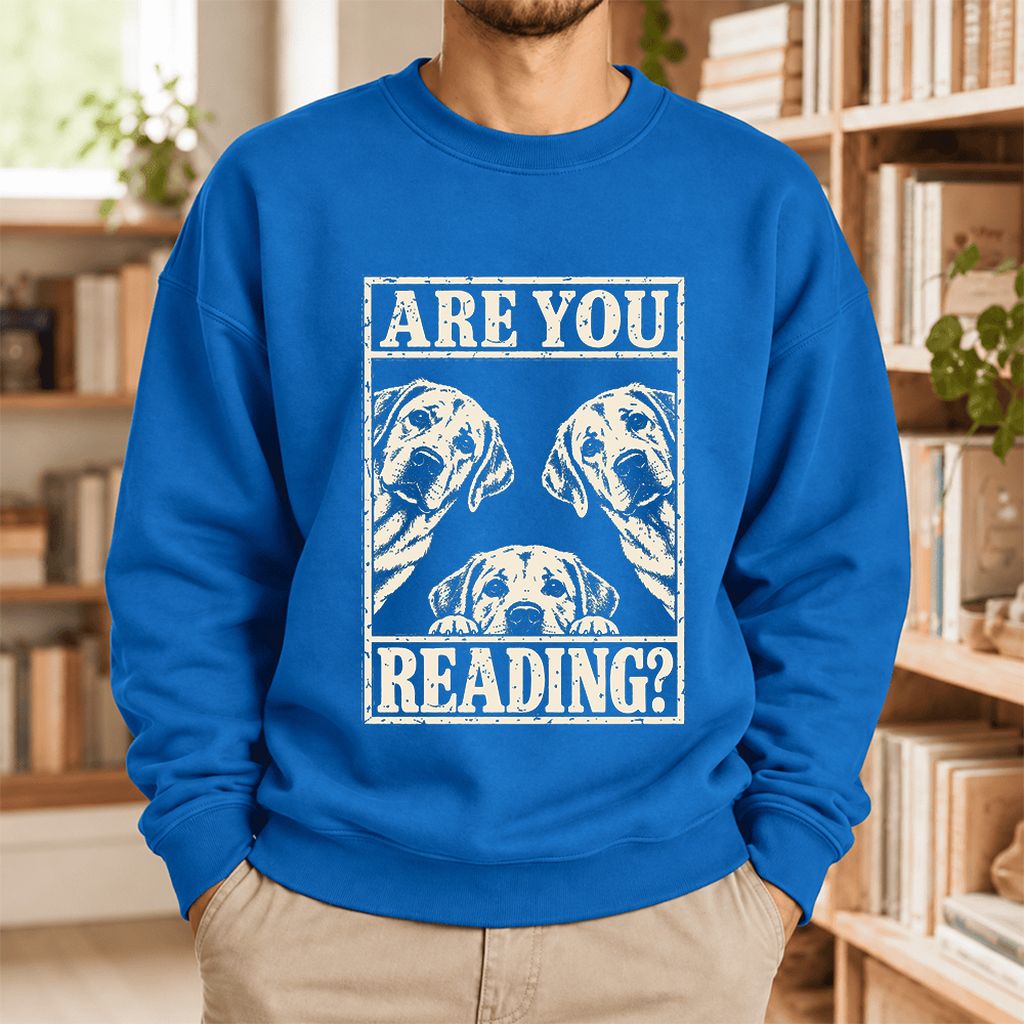 Are You Reading Labrador Retriever Softstyle Sweatshirt | Dog Lover Reader Gift Royal
