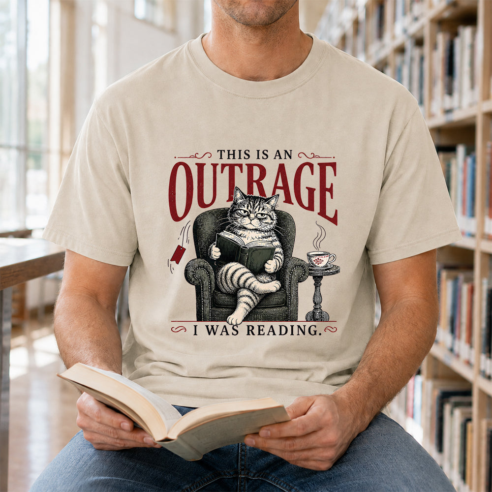 This Is An Outrage Softstyle T-Shirt | Book Lover Gift Sand