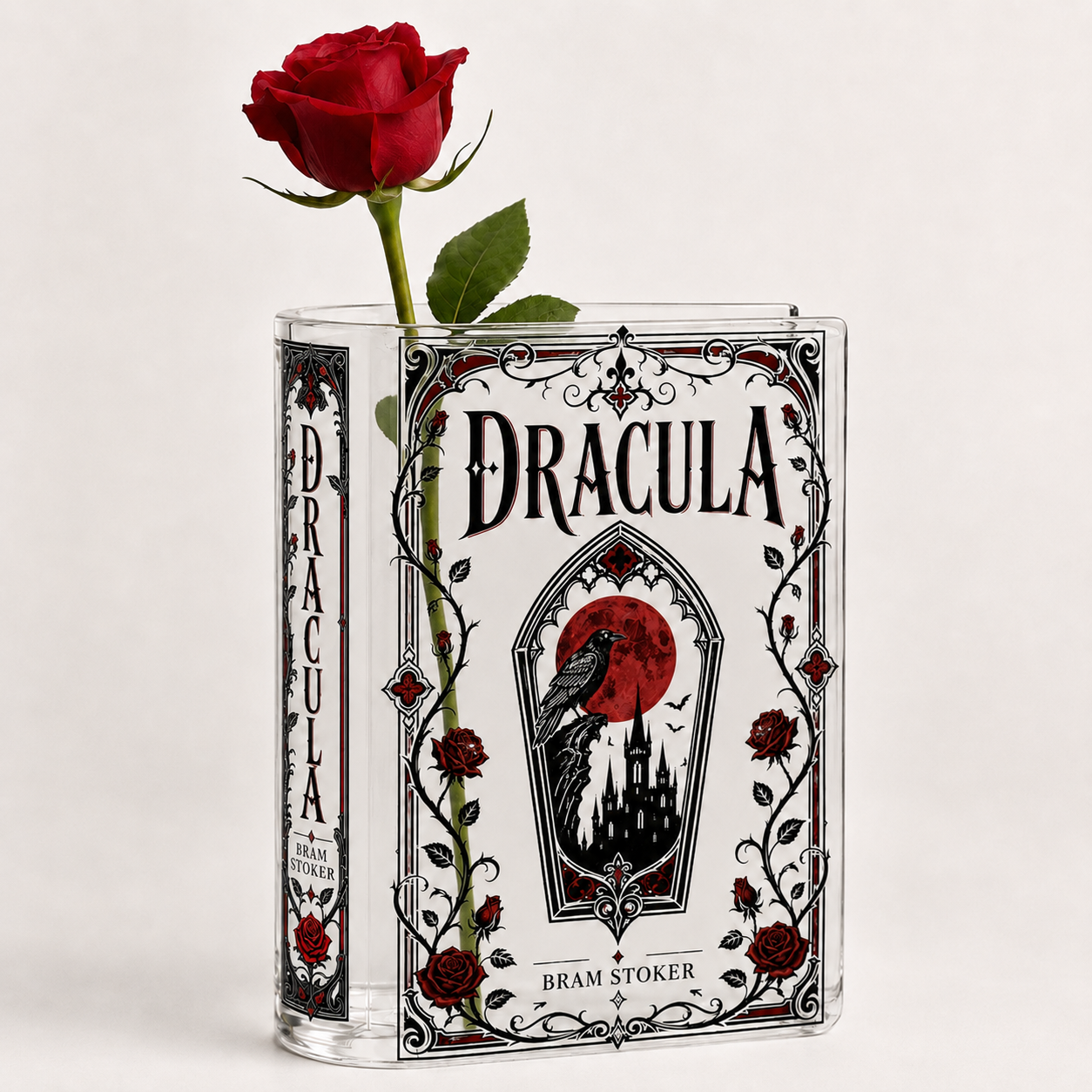 Dracula  Acrylic Book Vase Book Lover Gift