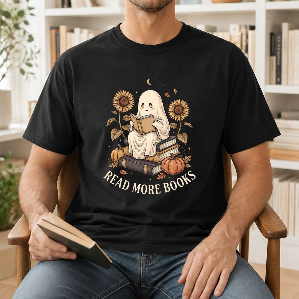 Read More Books Printed T-Shirt | Cozy Book Lover Gift Black
