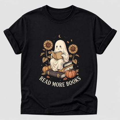 Read More Books Printed T-Shirt | Cozy Book Lover Gift Black