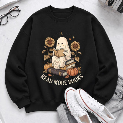 Read More Books Softstyle Sweatshirt | Halloween Book Lover Gift Black