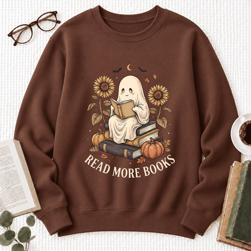 Read More Books Softstyle Sweatshirt | Halloween Book Lover Gift Cocoa