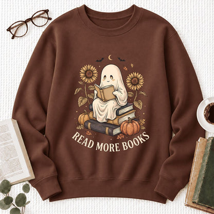 Read More Books Softstyle Sweatshirt | Halloween Book Lover Gift Cocoa