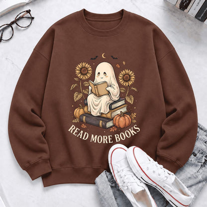Read More Books Softstyle Sweatshirt | Halloween Book Lover Gift Cocoa