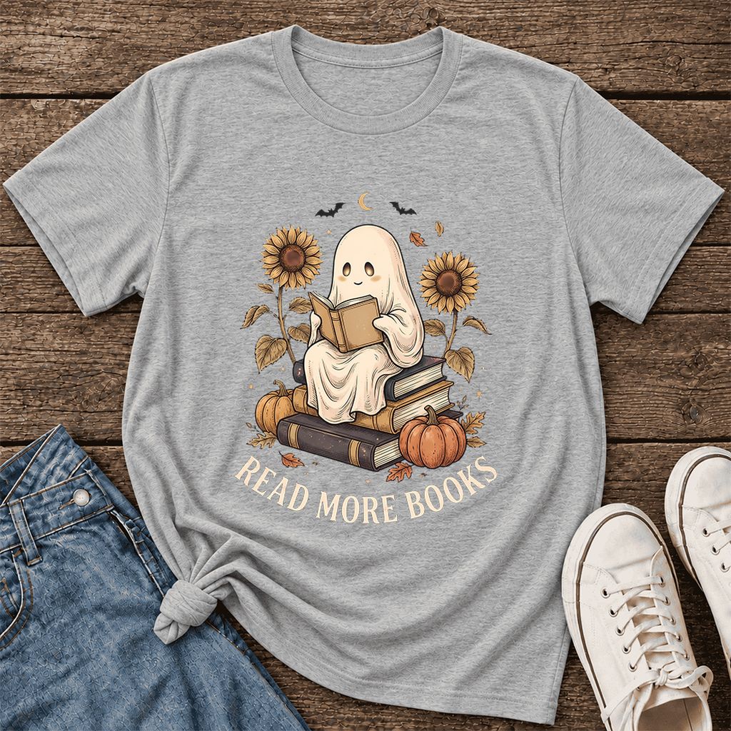 Read More Books Ultra-Soft Cotton T-Shirt | Cozy Book Lover Gift Athletic Heather