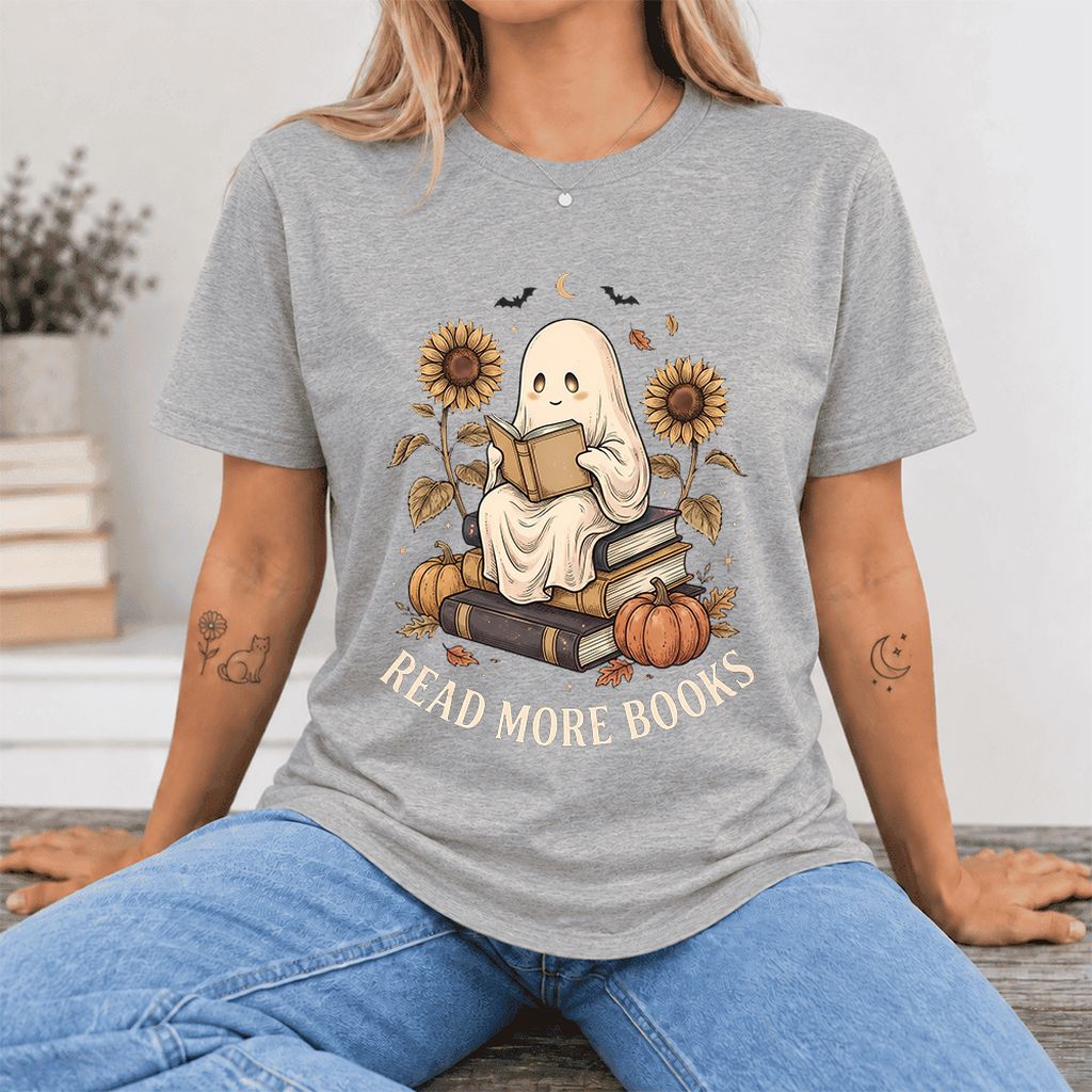 Read More Books Ultra-Soft Cotton T-Shirt | Cozy Book Lover Gift Athletic Heather