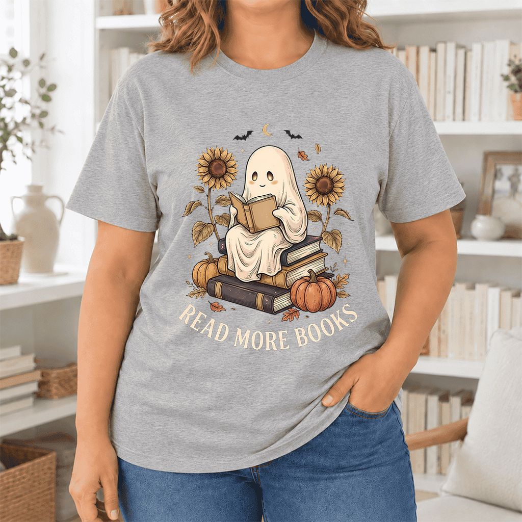Read More Books Ultra-Soft Cotton T-Shirt | Cozy Book Lover Gift Athletic Heather