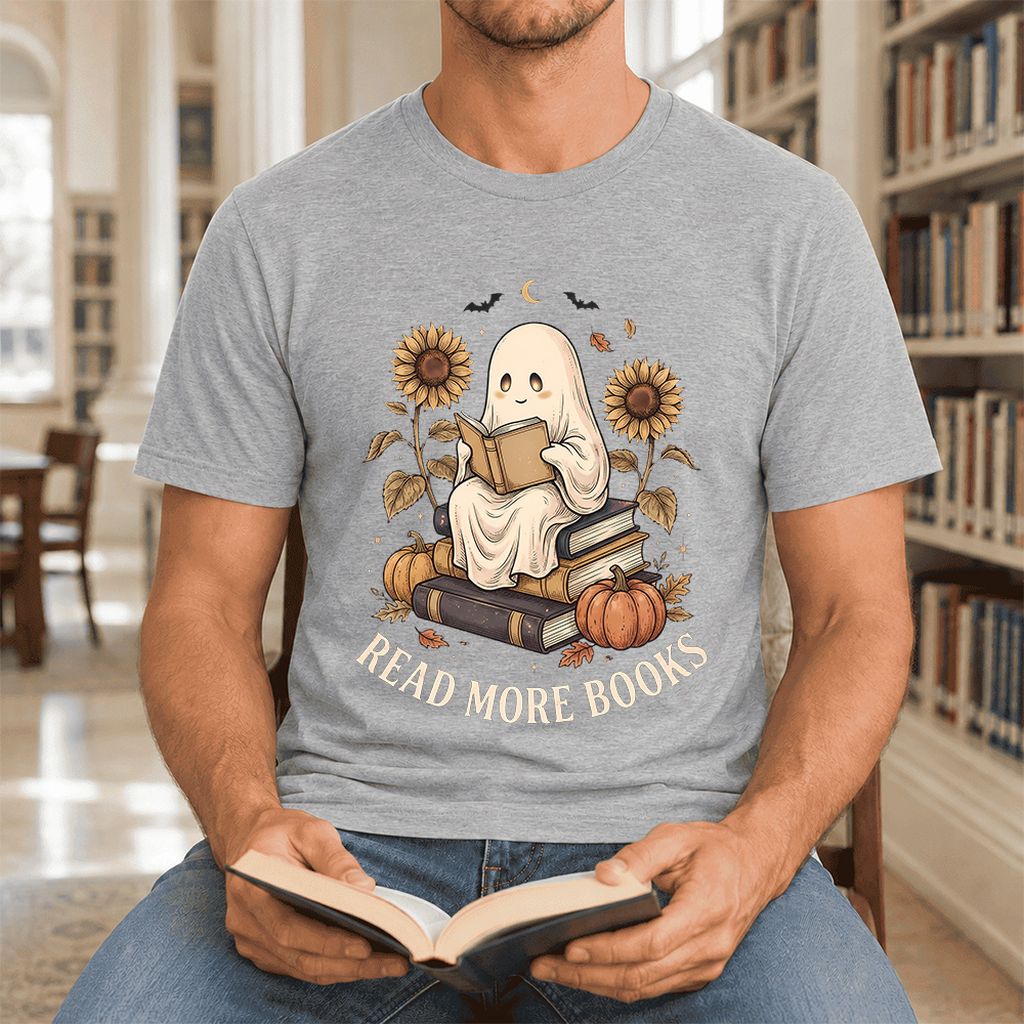 Read More Books Ultra-Soft Cotton T-Shirt | Cozy Book Lover Gift Athletic Heather