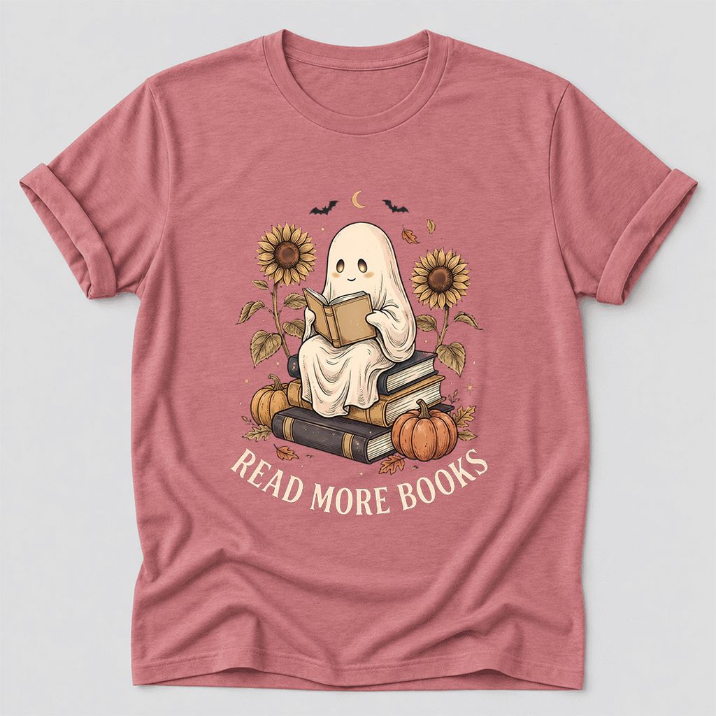 Read More Books Ultra-Soft Cotton T-Shirt | Cozy Book Lover Gift Mauve