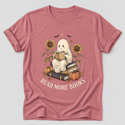 Read More Books Ultra-Soft Cotton T-Shirt | Cozy Book Lover Gift Mauve