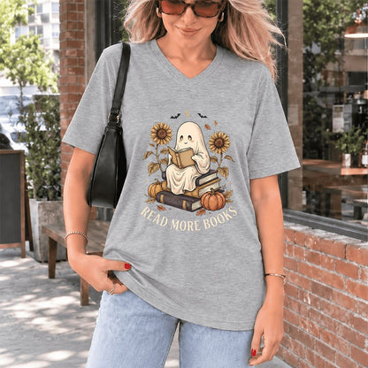 Read More Books Ultra-Soft V-Neck | Cozy Book Lover Gift Athletic Heather