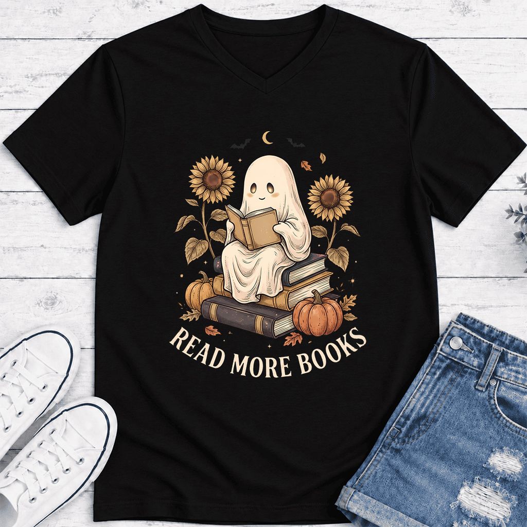 Read More Books Ultra-Soft V-Neck | Cozy Book Lover Gift Black