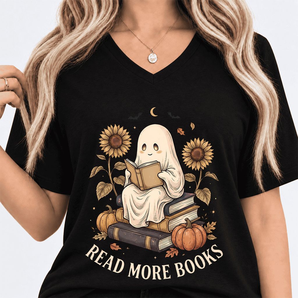 Read More Books Ultra-Soft V-Neck | Cozy Book Lover Gift Black