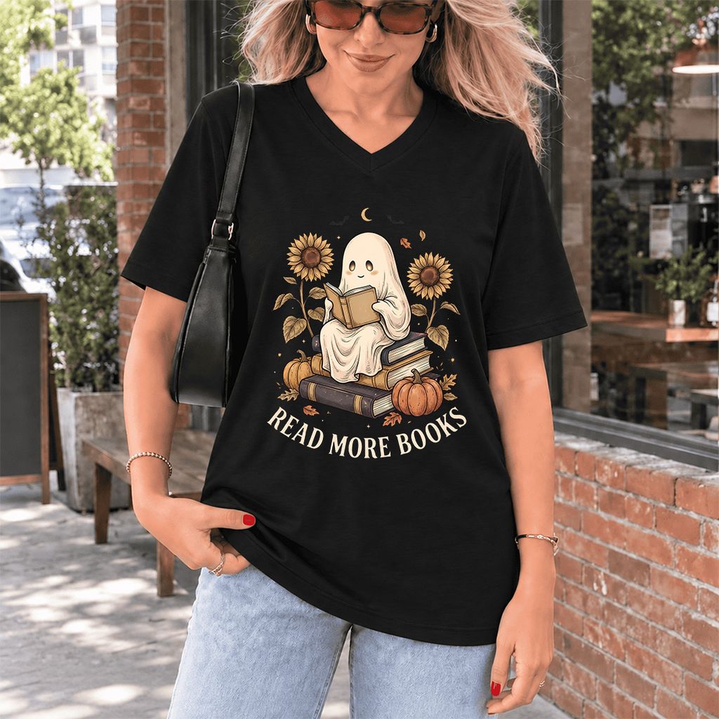 Read More Books Ultra-Soft V-Neck | Cozy Book Lover Gift Black