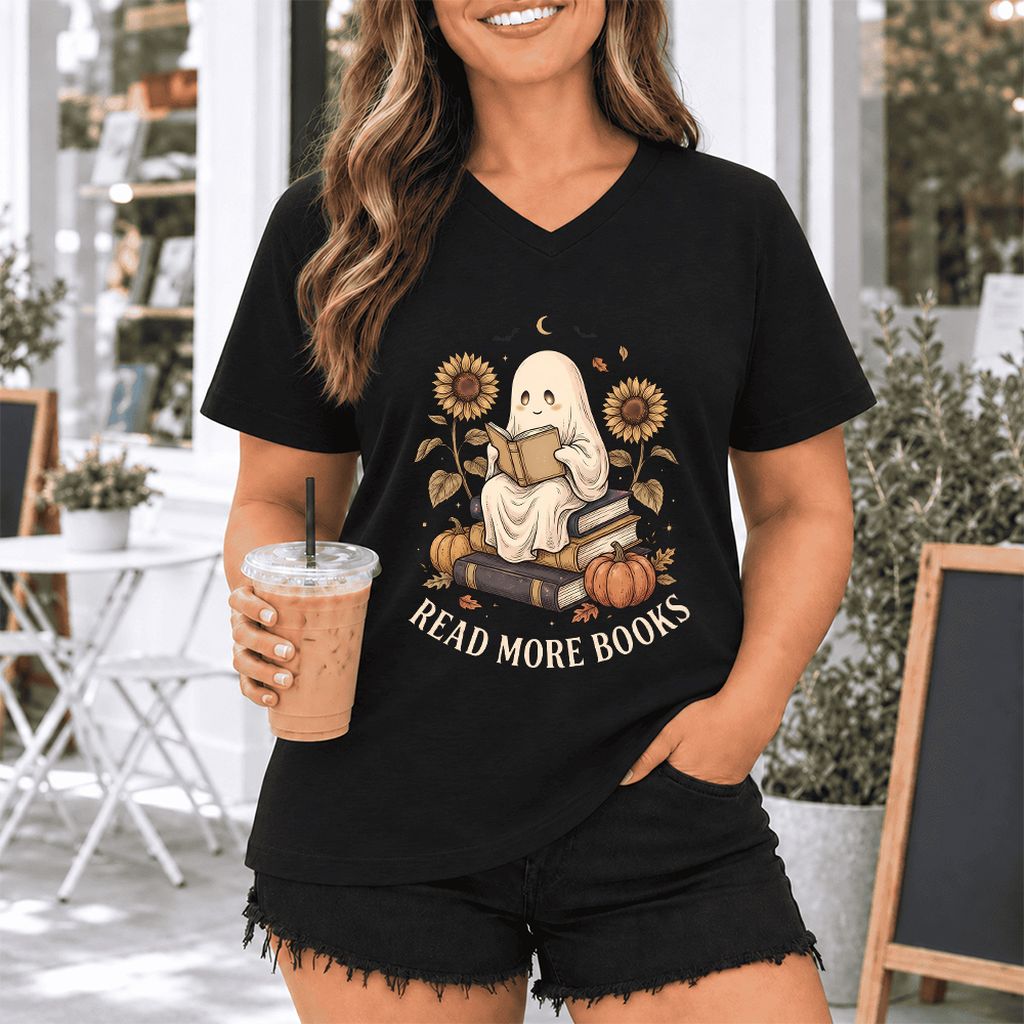 Read More Books Ultra-Soft V-Neck | Cozy Book Lover Gift Black