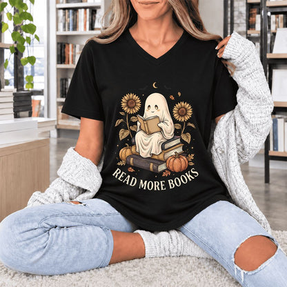 Read More Books Ultra-Soft V-Neck | Cozy Book Lover Gift Black