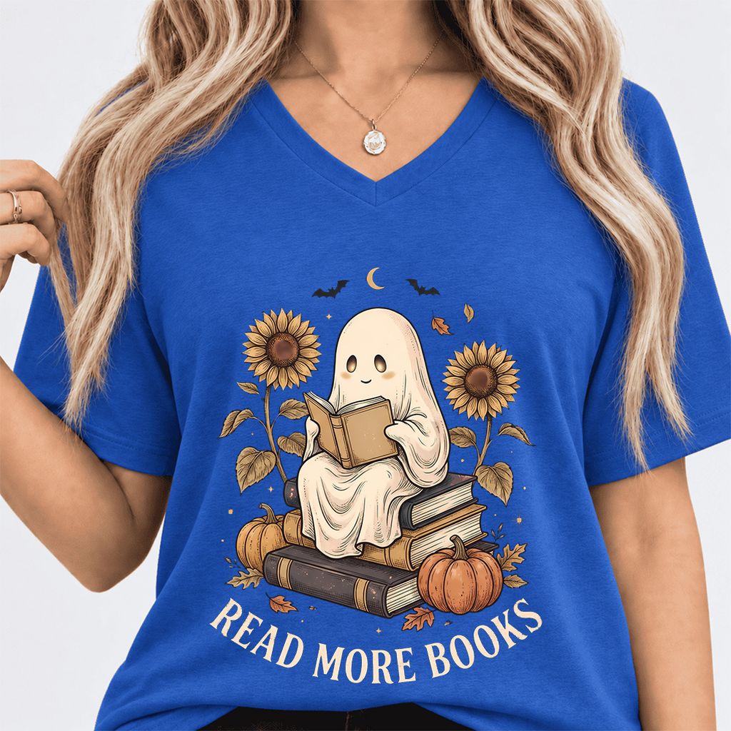 Read More Books Ultra-Soft V-Neck | Cozy Book Lover Gift True Royal