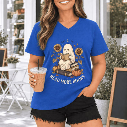 Read More Books Ultra-Soft V-Neck | Cozy Book Lover Gift True Royal