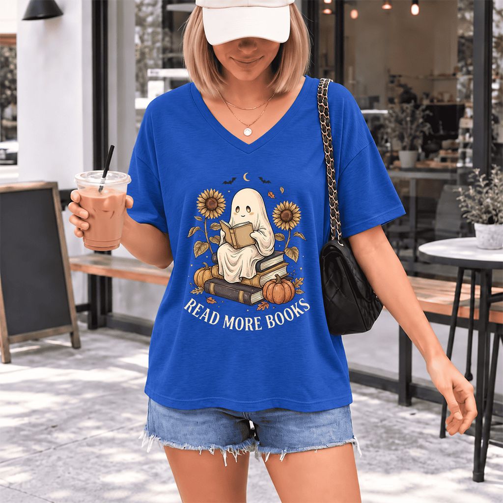 Read More Books Ultra-Soft V-Neck | Cozy Book Lover Gift True Royal