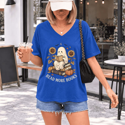 Read More Books Ultra-Soft V-Neck | Cozy Book Lover Gift True Royal