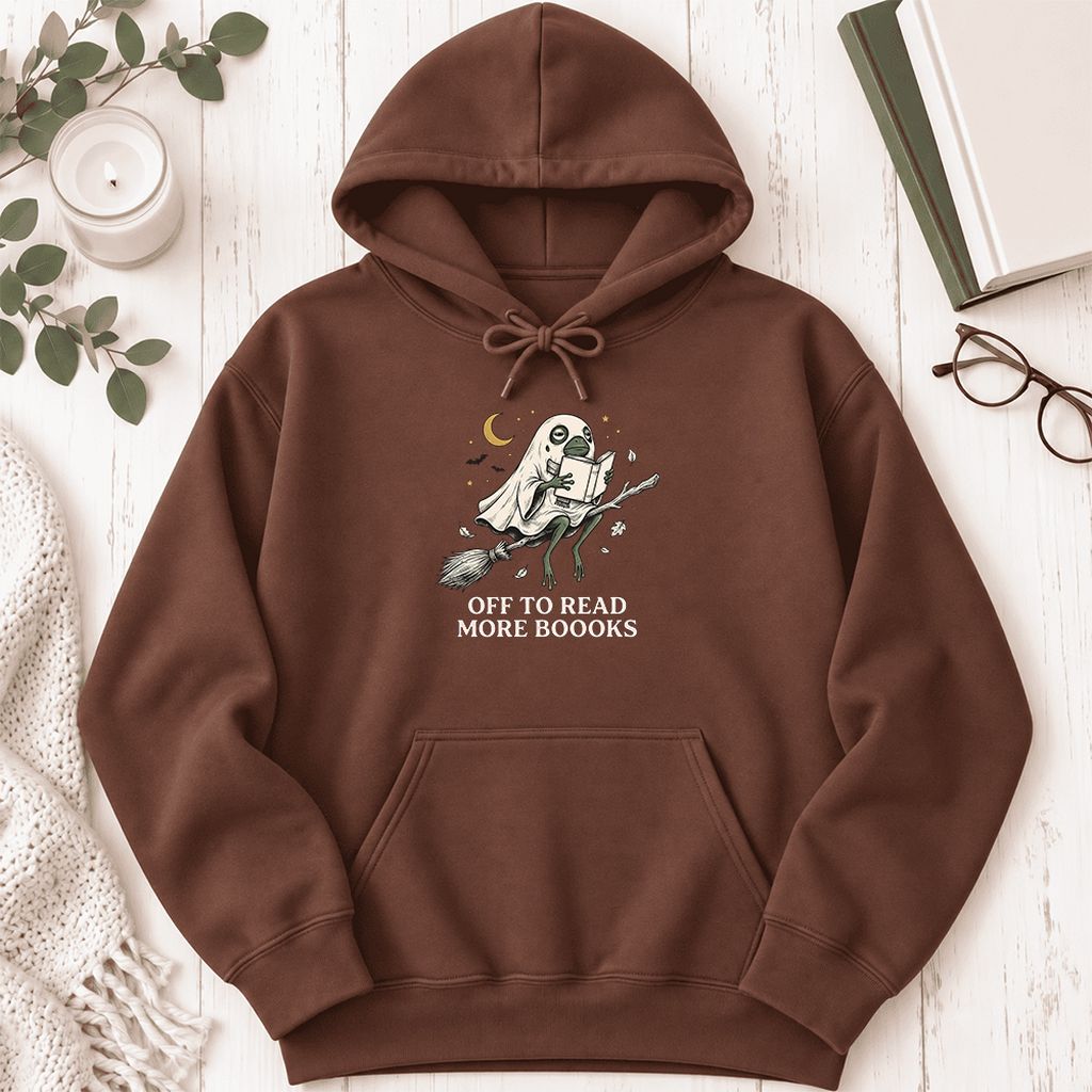 Off To Read More Booooks Softstyle Hoodie | Cozy Book Lover Gift Cocoa