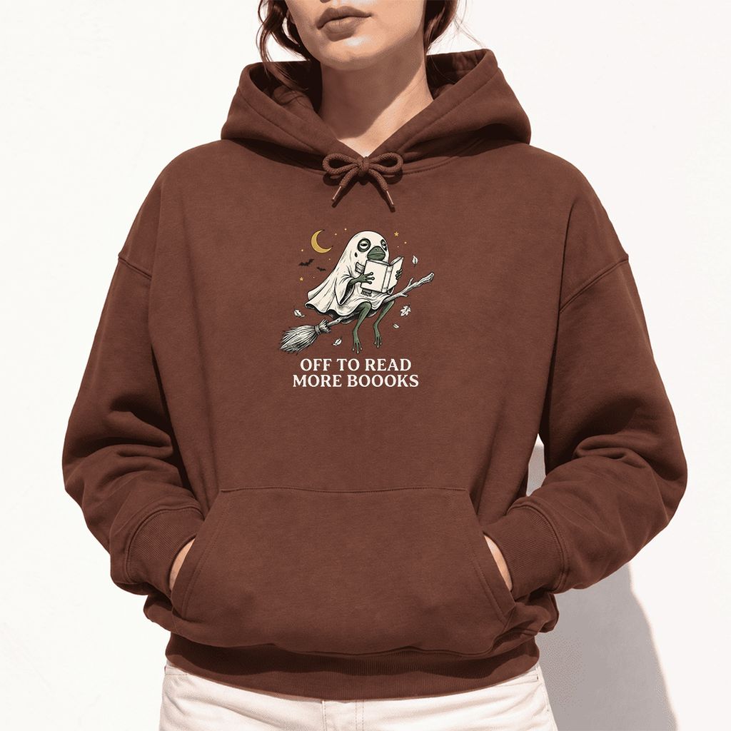Off To Read More Booooks Softstyle Hoodie | Cozy Book Lover Gift Cocoa
