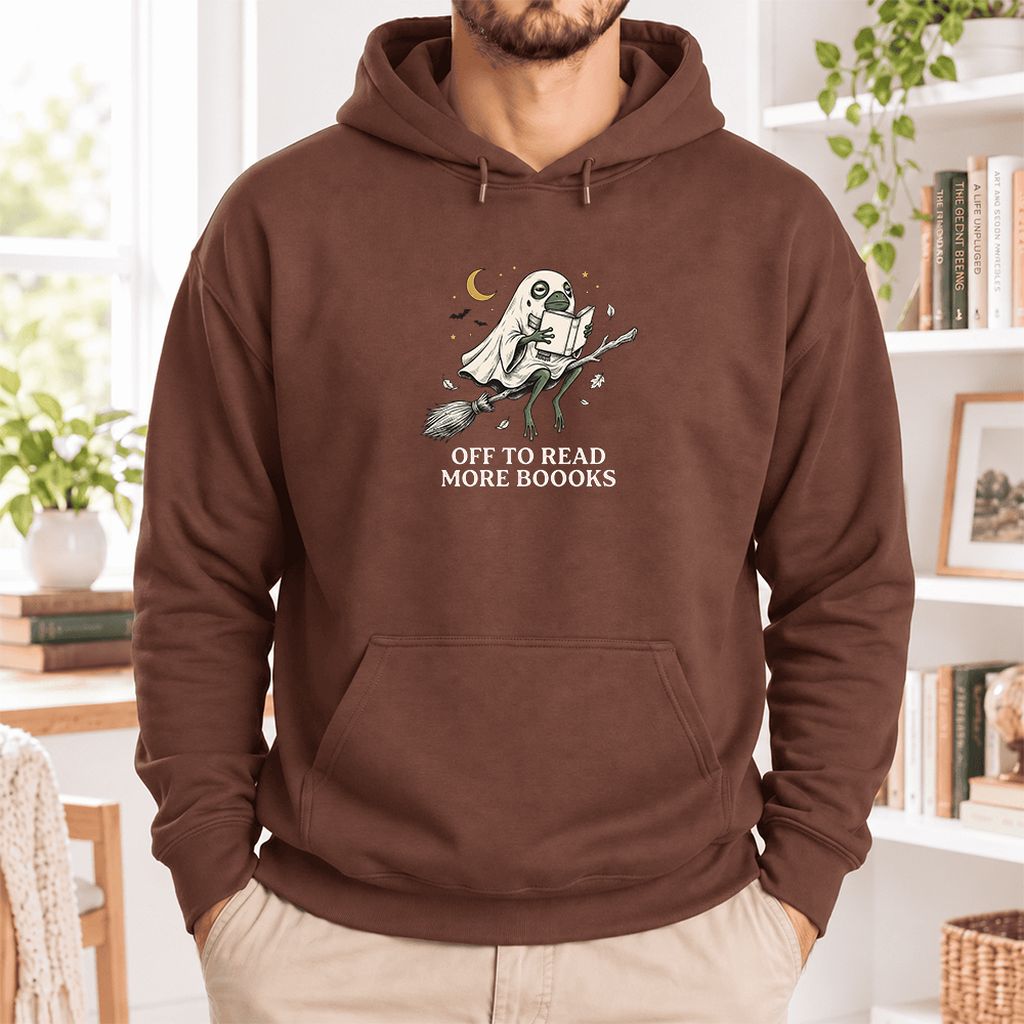 Off To Read More Booooks Softstyle Hoodie | Cozy Book Lover Gift Cocoa