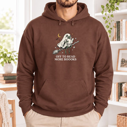 Off To Read More Booooks Softstyle Hoodie | Cozy Book Lover Gift Cocoa
