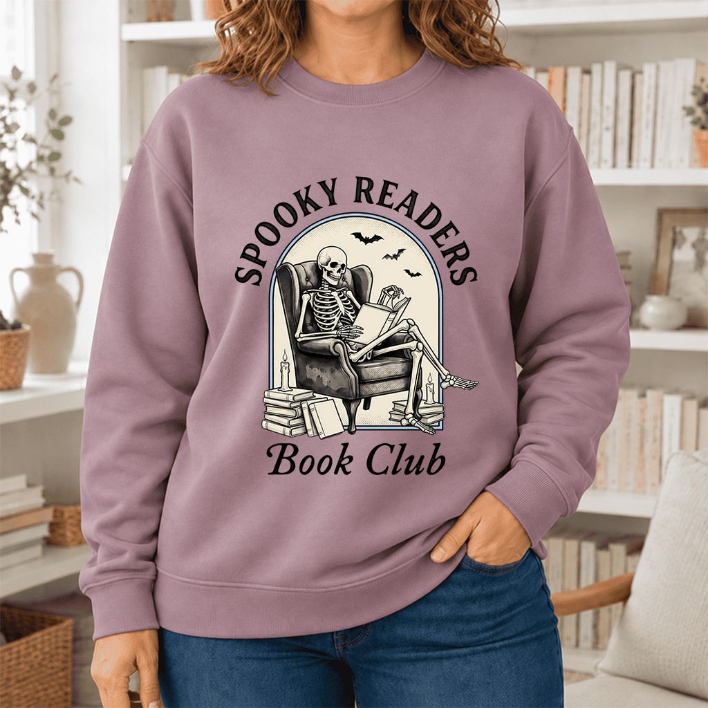 Spooky Readers Book Club Softstyle Sweatshirt | Halloween Book Lover Gift Paragon