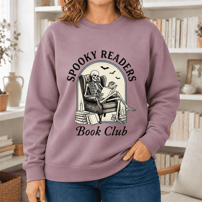 Spooky Readers Book Club Softstyle Sweatshirt | Halloween Book Lover Gift Paragon