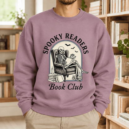 Spooky Readers Book Club Softstyle Sweatshirt | Halloween Book Lover Gift Paragon