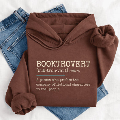 Booktrovert Softstyle Hoodie | Funny Book Lover Gift Cocoa