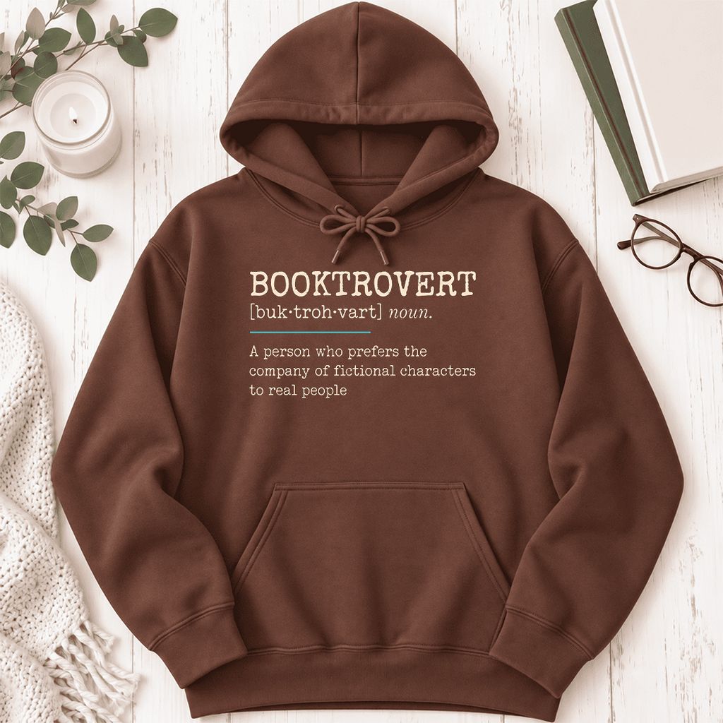 Booktrovert Softstyle Hoodie | Funny Book Lover Gift Cocoa