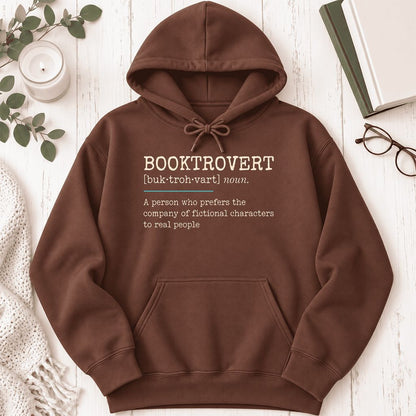 Booktrovert Softstyle Hoodie | Funny Book Lover Gift Cocoa