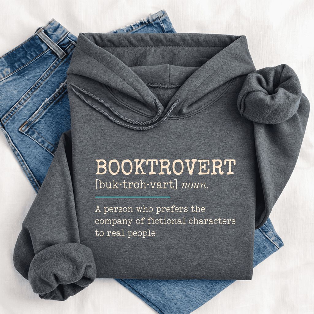 Booktrovert Softstyle Hoodie | Funny Book Lover Gift Dark Heather