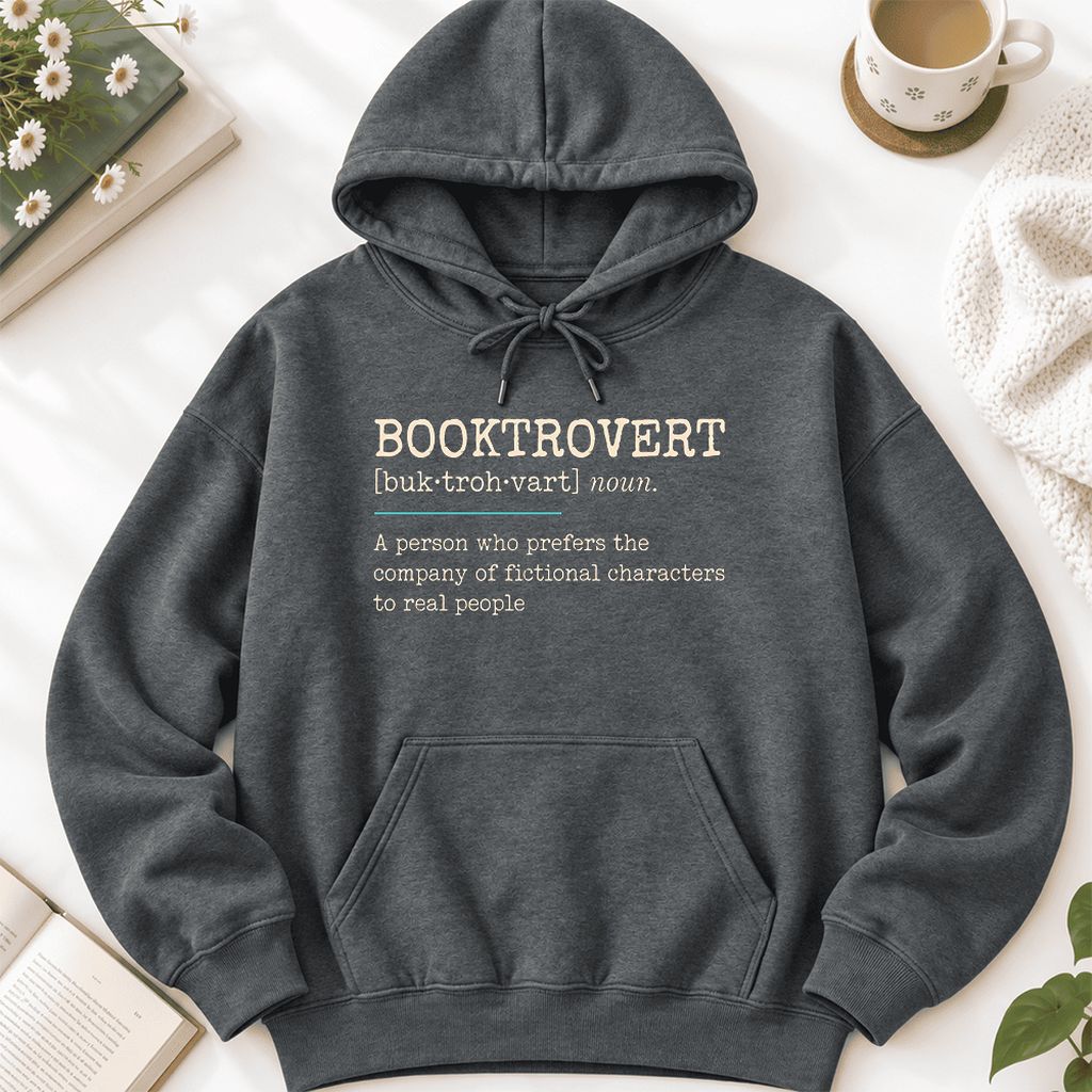 Booktrovert Softstyle Hoodie | Funny Book Lover Gift Dark Heather
