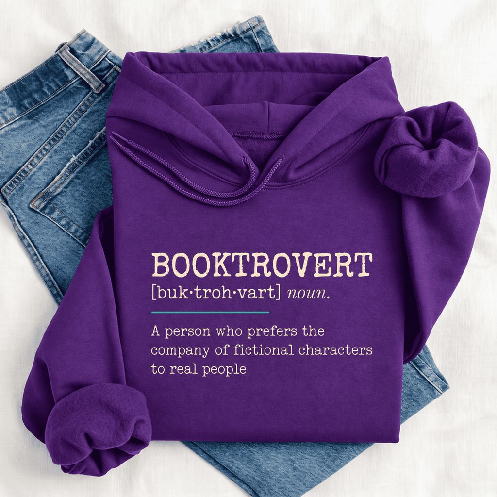 Booktrovert Softstyle Hoodie | Funny Book Lover Gift Purple