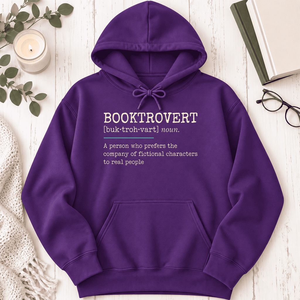 Booktrovert Softstyle Hoodie | Funny Book Lover Gift Purple