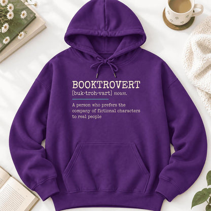 Booktrovert Softstyle Hoodie | Funny Book Lover Gift Purple