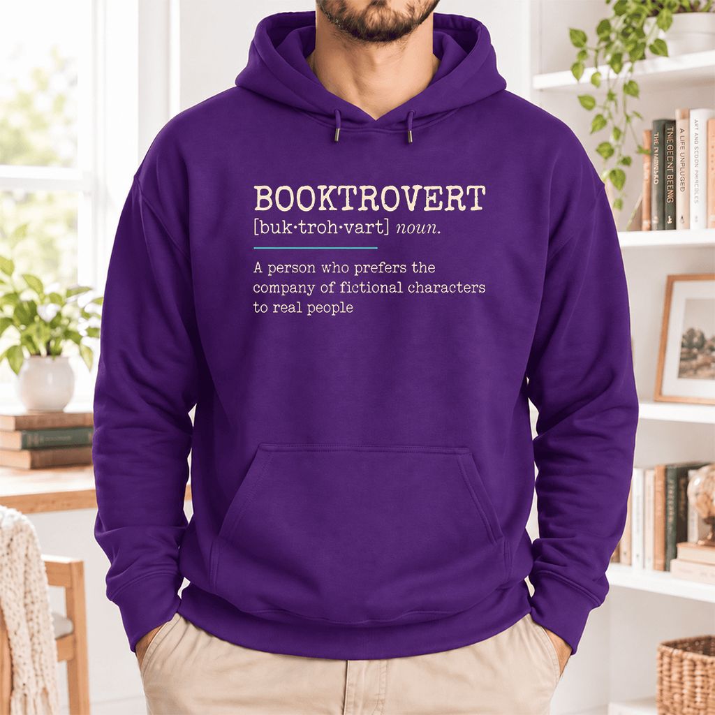 Booktrovert Softstyle Hoodie | Funny Book Lover Gift Purple