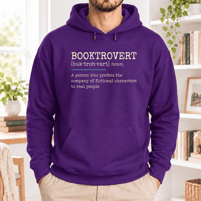 Booktrovert Softstyle Hoodie | Funny Book Lover Gift Purple