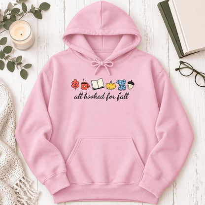 All Booked For Fall Softstyle Hoodie | Cozy Book Lover Gift Light Pink