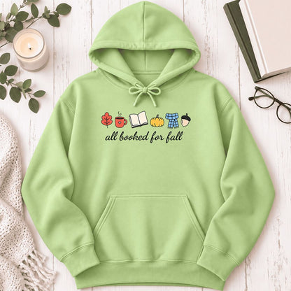 All Booked For Fall Softstyle Hoodie | Cozy Book Lover Gift Pistachio
