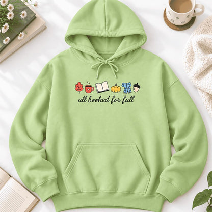 All Booked For Fall Softstyle Hoodie | Cozy Book Lover Gift Pistachio