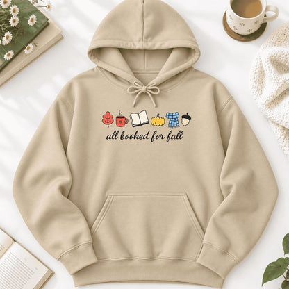All Booked For Fall Softstyle Hoodie | Cozy Book Lover Gift Sand