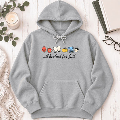 All Booked For Fall Softstyle Hoodie | Cozy Book Lover Gift Sport Grey