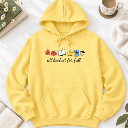 All Booked For Fall Softstyle Hoodie | Cozy Book Lover Gift Yellow Haze