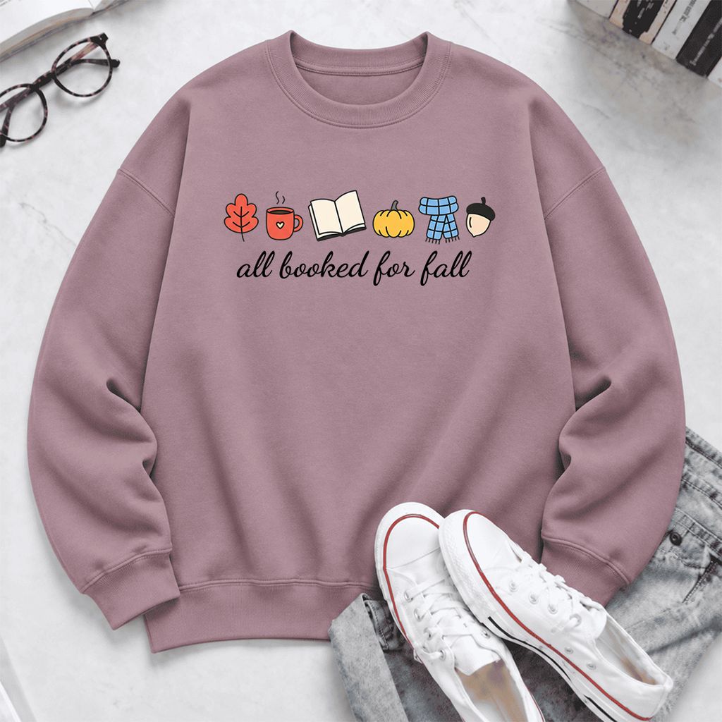 All Booked For Fall Softstyle Sweatshirt | Cozy Book Lover Gift Paragon